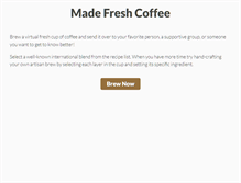 Tablet Screenshot of madefreshcoffee.com